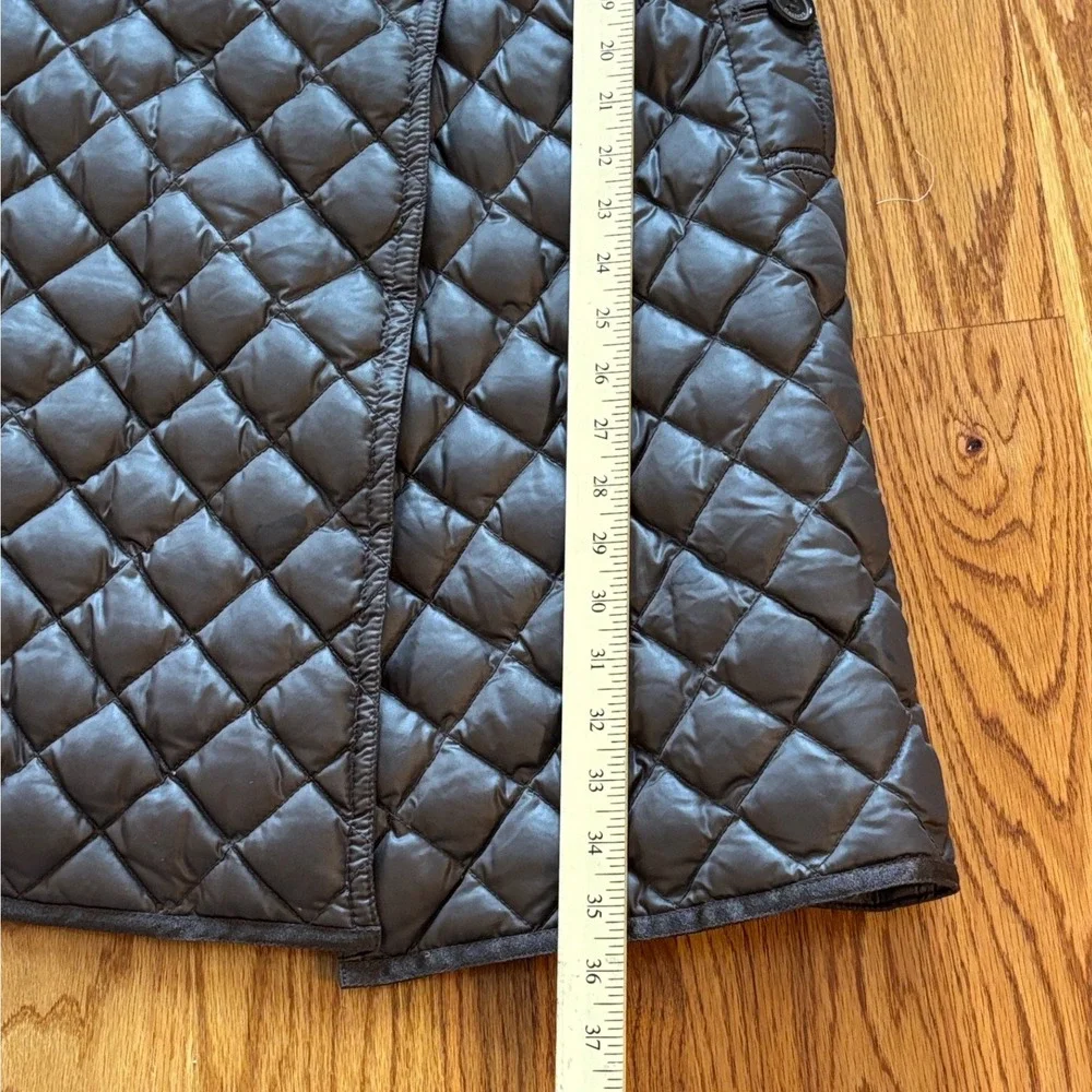 Henry‎ Cotton's Brown Quilted Down Puffer Coat Double Breasted Trench 42 Small